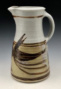 Robin Hopper, Two-toned jug with iron brushwork design